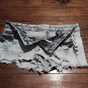 Hippie Laundry Gray Distressed Jean Shorts